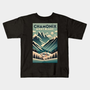 A Vintage Travel Art of Chamonix - France Kids T-Shirt